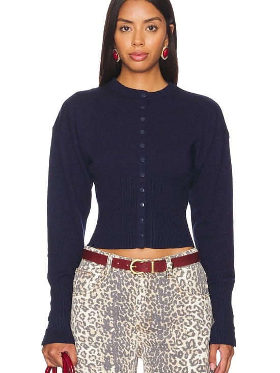 Lioness Tops - Head in The Clouds Cardigan in Navy
